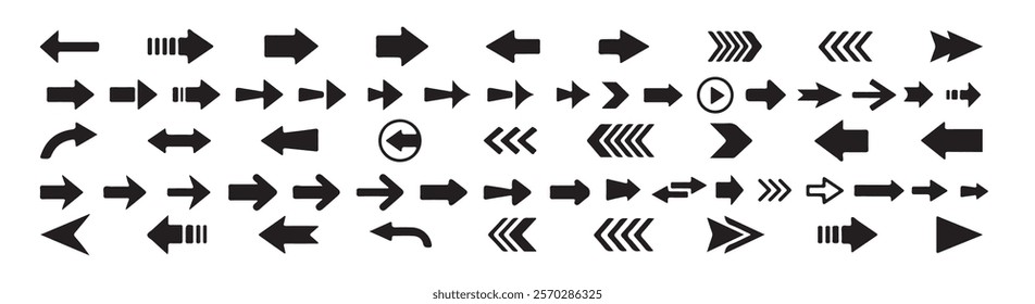 Arrow icon. Arrow vector collection. Arrow. Cursor. Modern simple arrows. Arrow or sign icon for Web UI, digital product, and anything