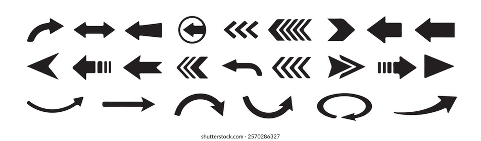 Arrow icon. Arrow vector collection. Arrow. Cursor. Modern simple arrows. Arrow or sign icon for Web UI, digital product, and anything