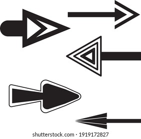 
Icono de flecha, colección vectorial de flecha. Flecha, ilustración vectorial
