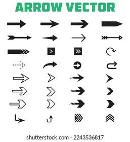 Arrow icon. Arrow vector collection set