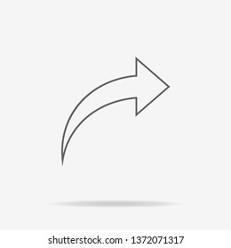 Arrow icon. Vector concept illustration for design.