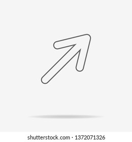 Arrow icon. Vector concept illustration for design.