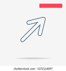 Arrow icon. Vector concept illustration for design.