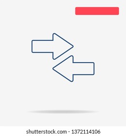 Arrow icon. Vector concept illustration for design.