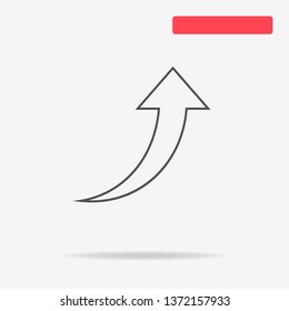 Arrow icon. Vector concept illustration for design.