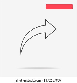 Arrow icon. Vector concept illustration for design.