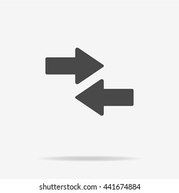 Arrow icon. Vector concept illustration for design.
