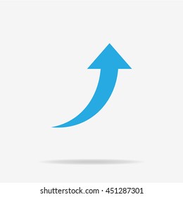 Arrow icon. Vector concept illustration for design.