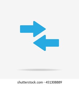 Arrow icon. Vector concept illustration for design.