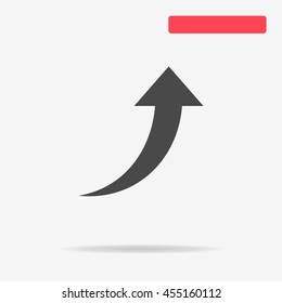 Arrow icon. Vector concept illustration for design.