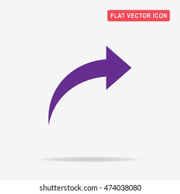 Arrow icon. Vector concept illustration for design.