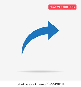 Arrow icon. Vector concept illustration for design.