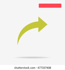 Arrow icon. Vector concept illustration for design.