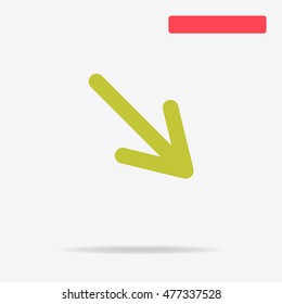 Arrow icon. Vector concept illustration for design.