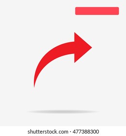 Arrow icon. Vector concept illustration for design.