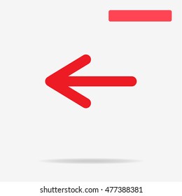Arrow icon. Vector concept illustration for design.