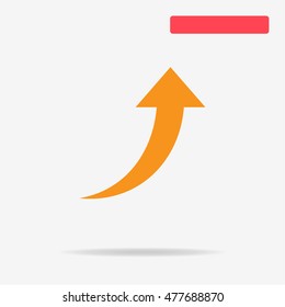 Arrow icon. Vector concept illustration for design.