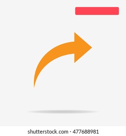 Arrow icon. Vector concept illustration for design.