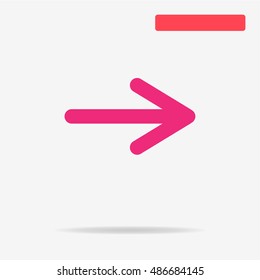 Arrow icon. Vector concept illustration for design.
