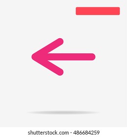 Arrow icon. Vector concept illustration for design.