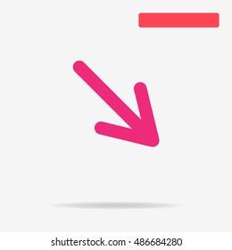 Arrow icon. Vector concept illustration for design.