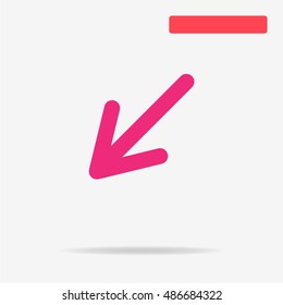 Arrow icon. Vector concept illustration for design.
