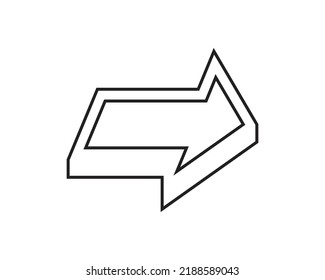 Arrow icon, arrow vector creative design template element.