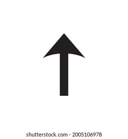 Up arrow icon vector design, black and white