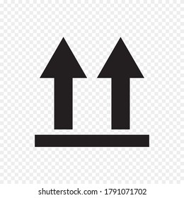 Arrow up icon, vector design illustration.