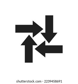 Ilustración de diseño vectorial de icono de flecha