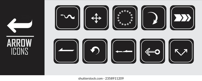 diseño del vector de icono de flecha relacionado.