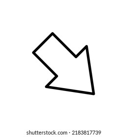 plantilla de diseño de vectores de icono de flecha simple y limpia