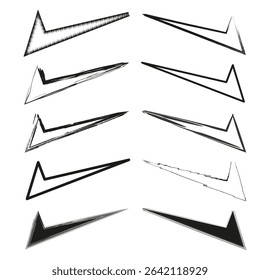 Arrow icon vector. Direction pointer shape. Right black symbol. Simple flat mark.