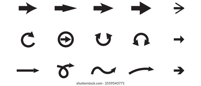 arrow icon vector down direction sign. up graphic point shape right next web forward white button set left flat design navigation digital pictogram black abstract isolated white background. 