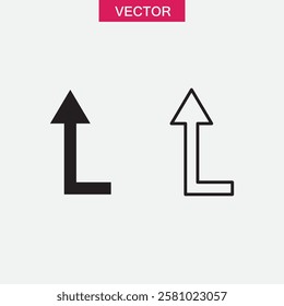 Up Arrow icon. Vector flat black simple trendy style illustration for web and app..eps