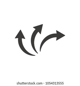 Arrow icon, vector, flat design