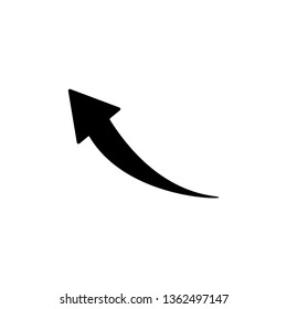 Arrow icon vector. Flat design style on white background.