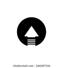 Arrow icon vector. Flat design style on white background.