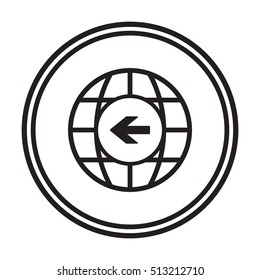  Arrow  icon, vector. Flat design.