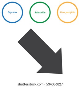 Arrow Icon Vector flat design style