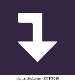 Arrow Icon Vector Flat Design Style Stock Vector (Royalty Free ...