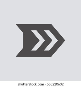  Arrow icon, vector. Flat design.