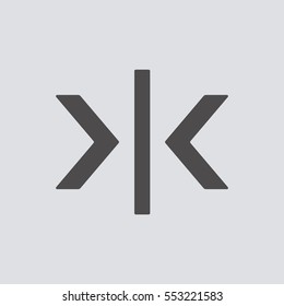 Arrow icon, vector. Flat design.