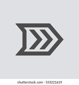 Arrow icon, vector. Flat design.