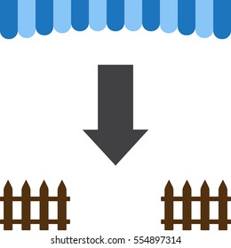 Arrow Icon Vector flat design style