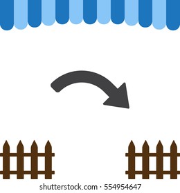 Arrow Icon Vector Flat Design Style Stock Vector (Royalty Free ...