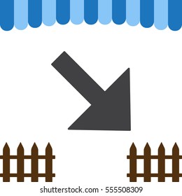 Arrow Icon Vector flat design style
