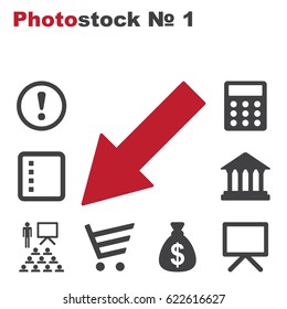 arrow Icon, vector flat design style