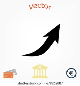 arrow icon vector, flat design best vector icon