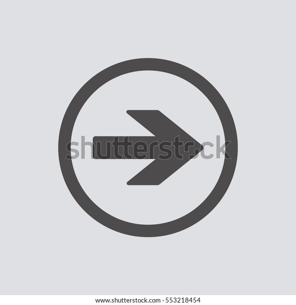 Arrow icon, vector. Flat\
design.